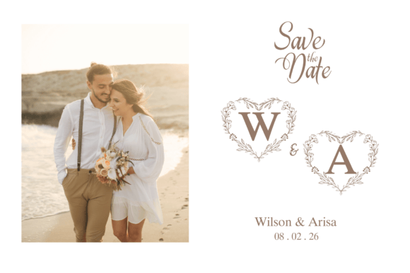 Floral Heart Monogram Font - Preview 1