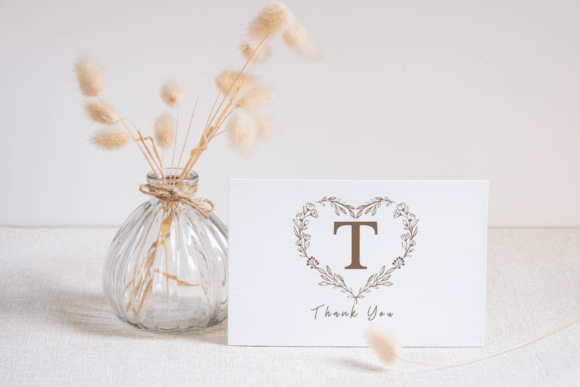Floral Heart Monogram Font - Preview 2