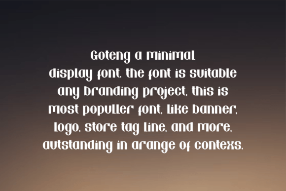 Goteng Font - Preview 1