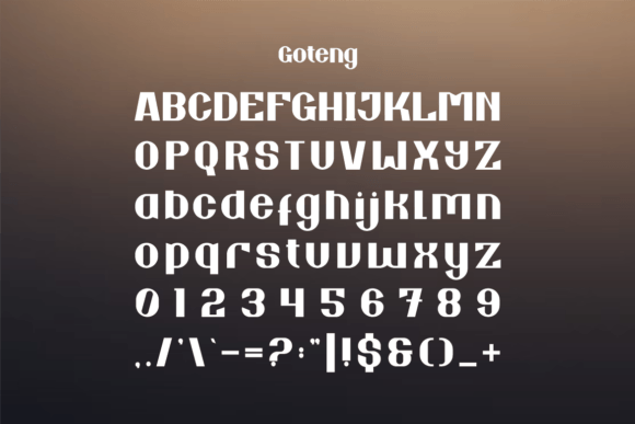 Goteng Font - Preview 2