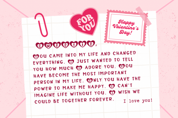 Heart Valentine Font - Preview 4