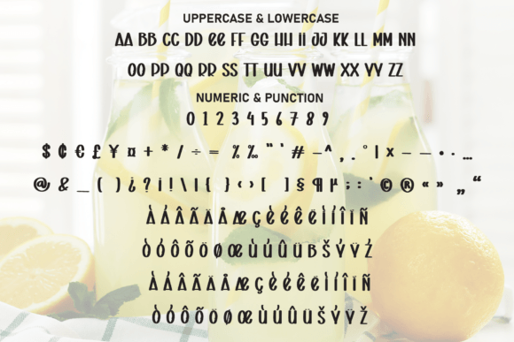 Lemonade Smoothies Font PNG with transparent background - Preview 6