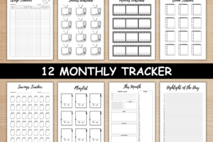 Monthly Trackers Bundle, Digital Planner Graphic by regalcreds ...
