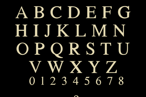 Night Moon Monogram Font PNG with transparent background - Preview 2