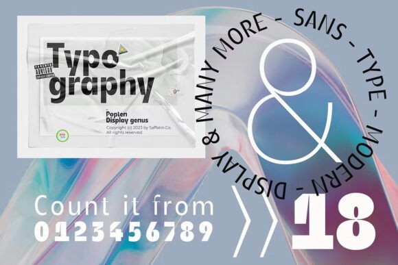 Popten Display Font PNG with transparent background - Preview 3