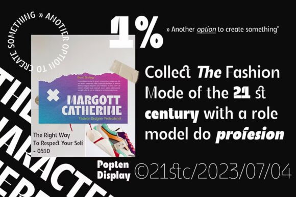 Popten Display Font PNG with transparent background - Preview 4
