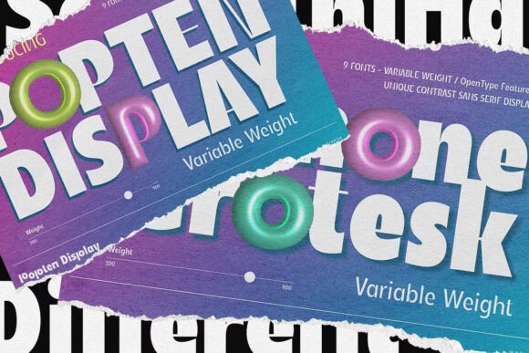 Popten Display Font PNG with transparent background - Preview 5