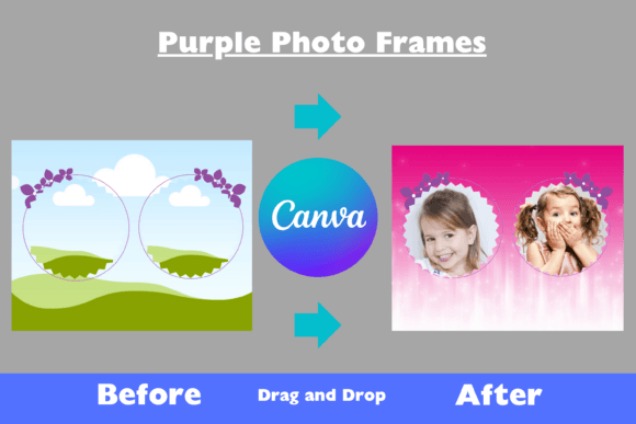 Purple Frame Photo Canva Frames