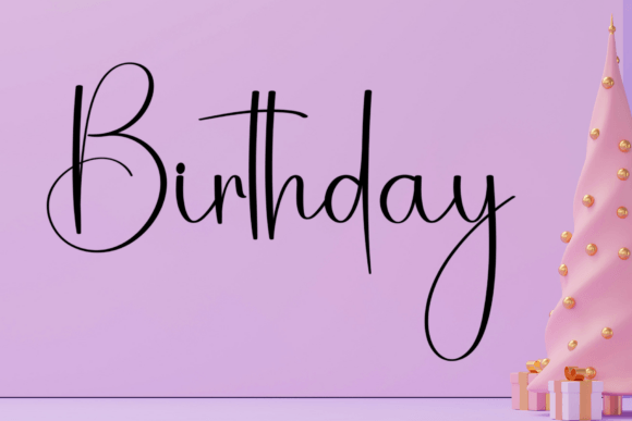 Samantha Birthday Font PNG with transparent background - Preview 6