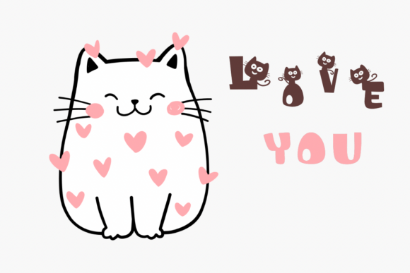 Shadow Cat Font PNG with transparent background - Preview 6
