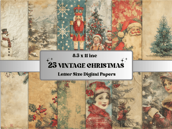 Vintage Christmas Ephemera Journal Paper