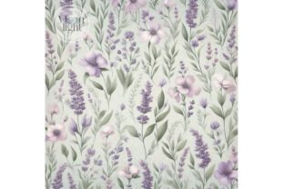 Vintage Lavender Digital Paper 24 Graphic by moonlight craft · Creative ...