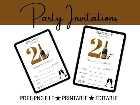21st Birthday Invitations