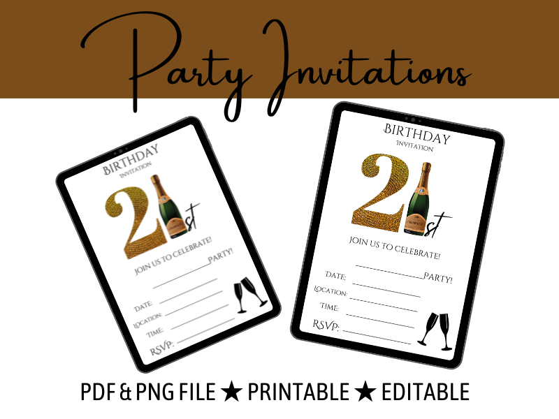 21st Birthday Invitations