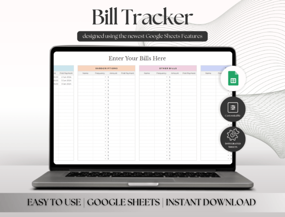 Bill Tracker Spreadsheet