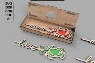 Boxed Flower Gift Laser Cut Svg Files · Creative Fabrica