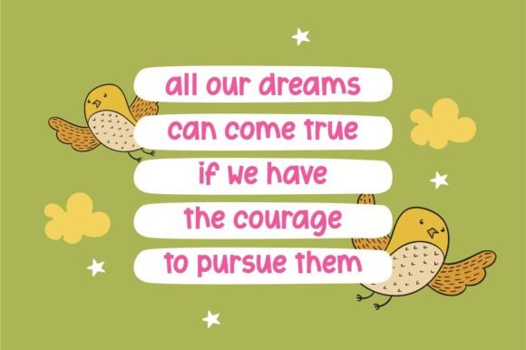 Chirp Birds Font PNG with transparent background - Preview 3