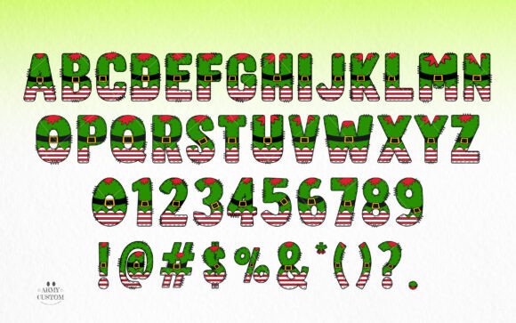 Christmas Elf Army Font - Preview 1