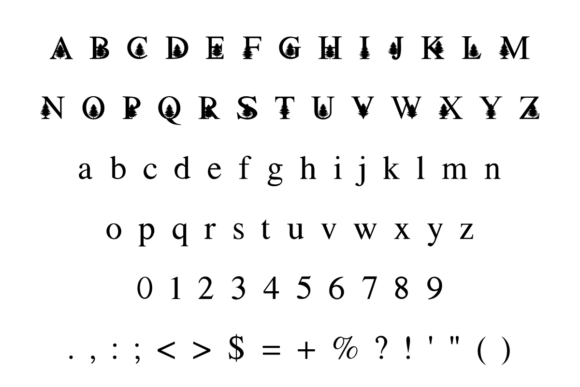 Christmas Tree Font - Preview 3