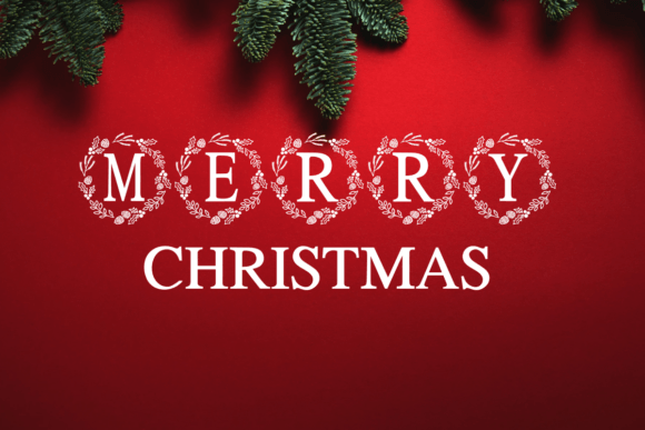 Christmas Wreath Font - Preview 6