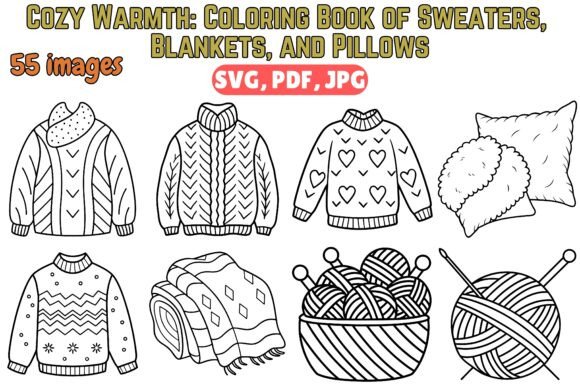 Cozy Warm Sweaters & Blankets: SVG PDF J