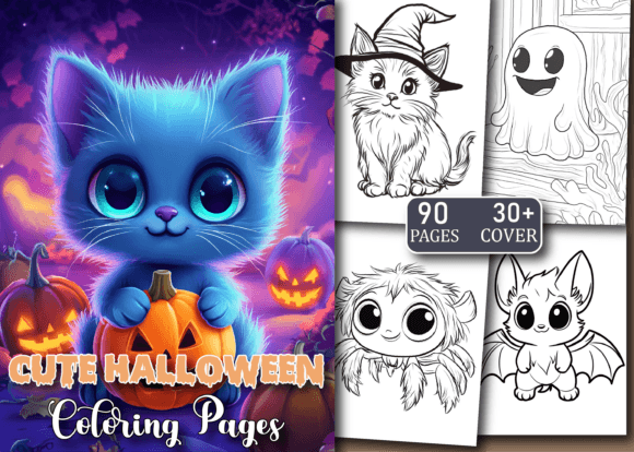 Cute Halloween Coloring Book Kdp Kids