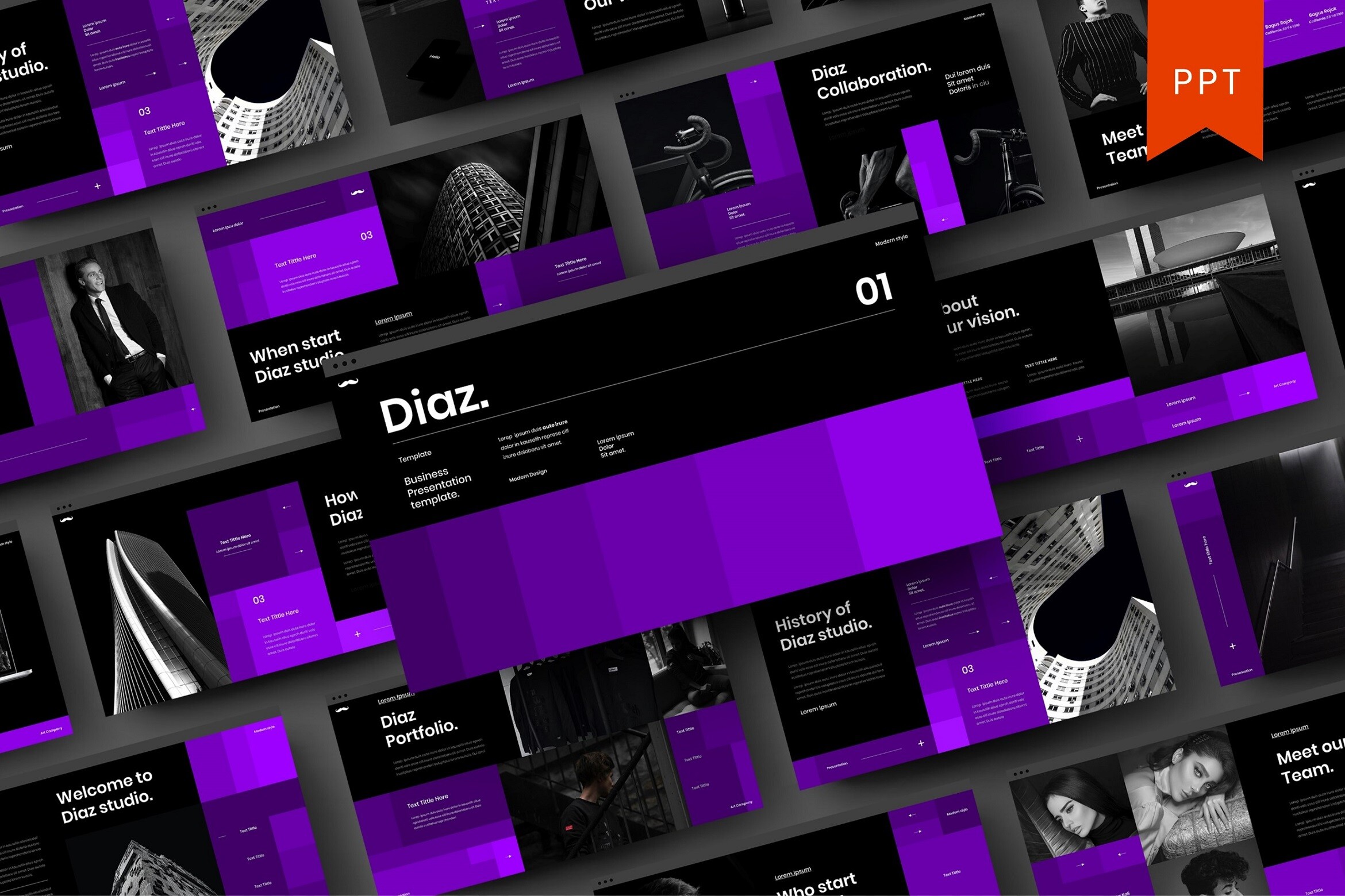 Doaz Graphics Diaz – Business PowerPoint Template Graphic by Jujustudio · Creative ...