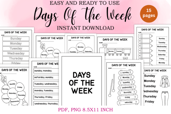 Educational Days of the Week Book