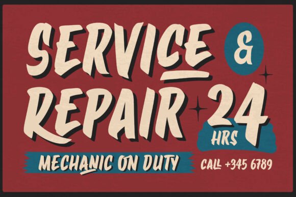 Garage Brush Font - Preview 1