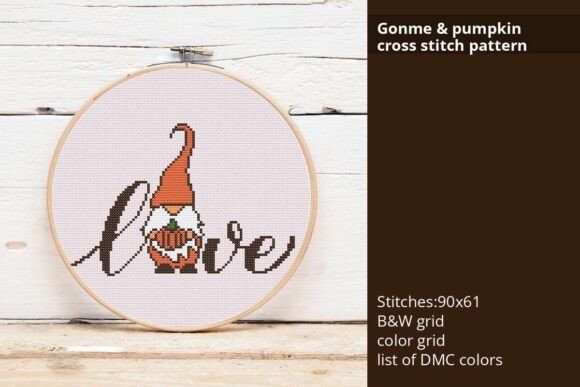 Gonme & Pumpkin Cross Stitch Pattern