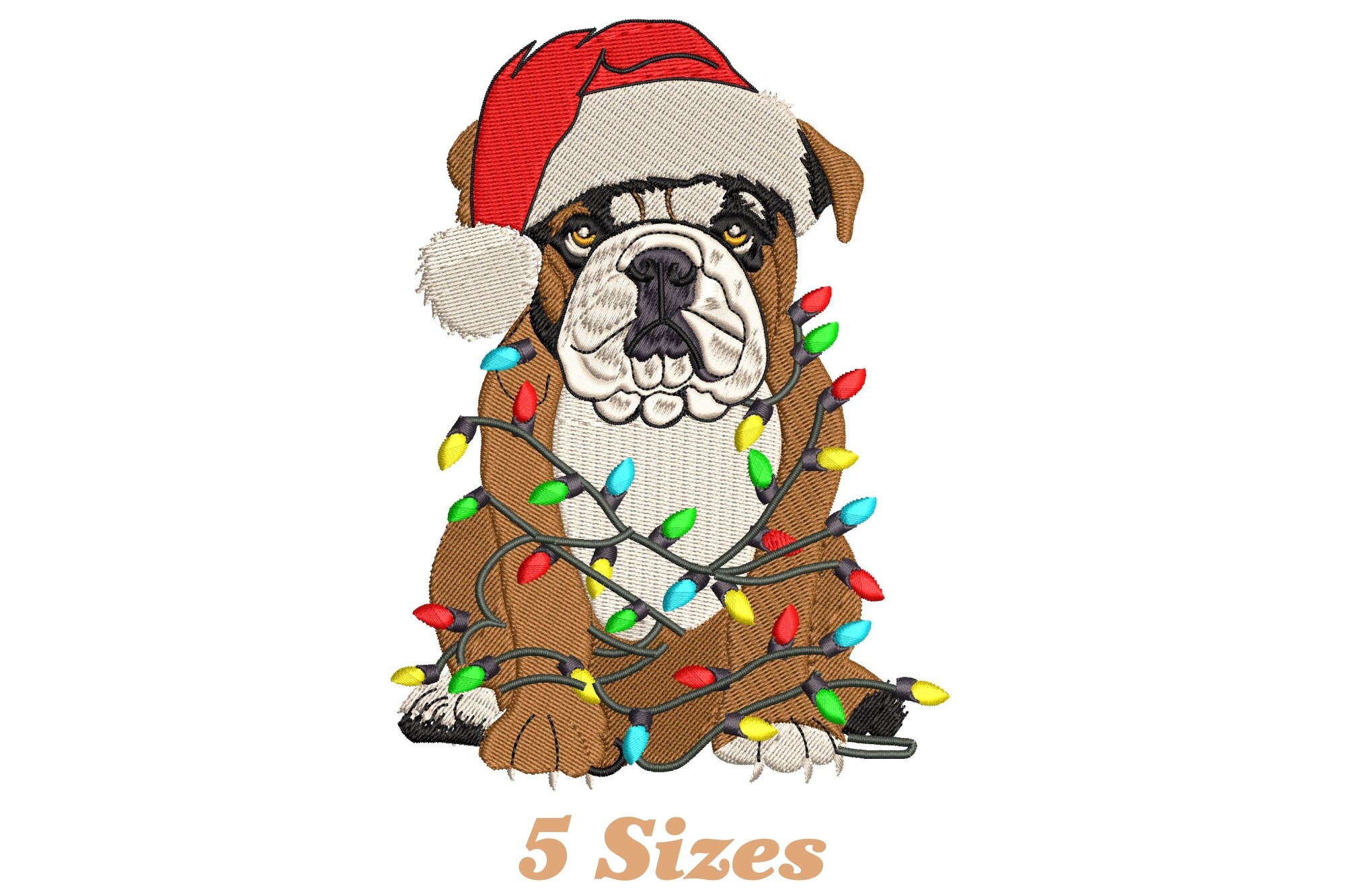 Lighting Bulldog Christmas
