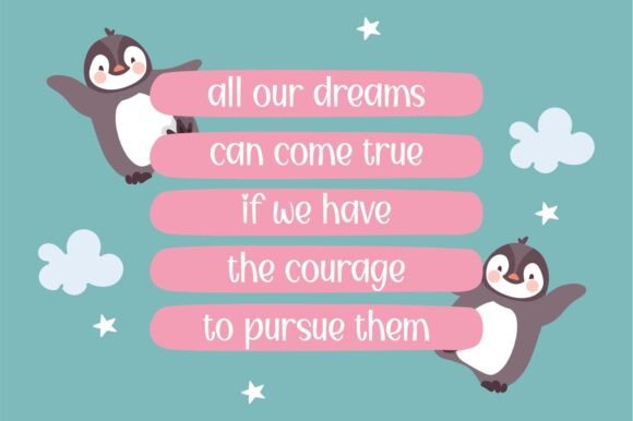 Magical Penguin Font PNG with transparent background - Preview 1