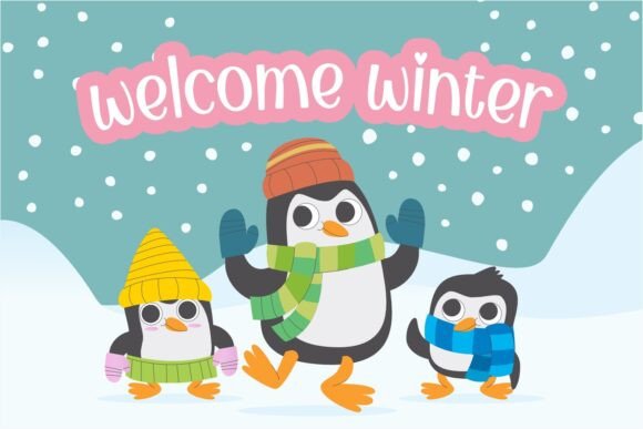 Magical Penguin Font PNG with transparent background - Preview 3
