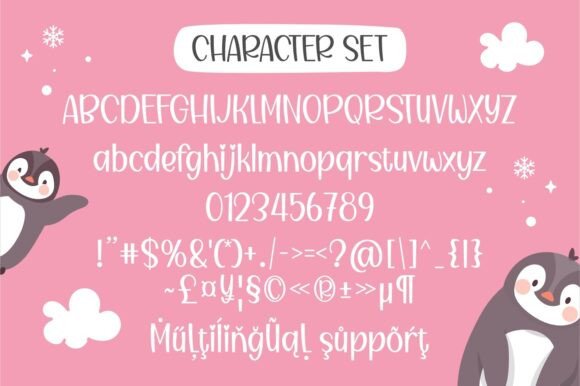 Magical Penguin Font PNG with transparent background - Preview 4
