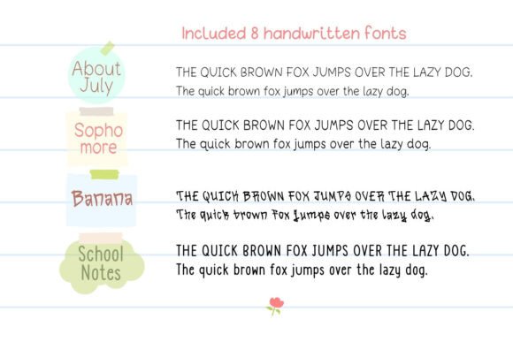 Neat & Clean Handwritten Bundle V.2 Font PNG with transparent background - Preview 2