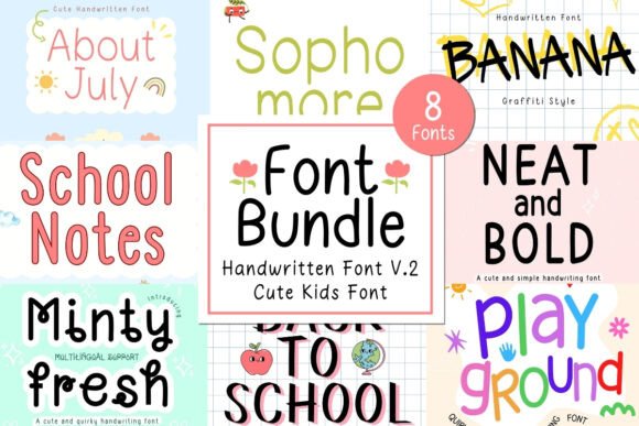 Neat Amp Clean Handwritten Bundle V2 Fonts