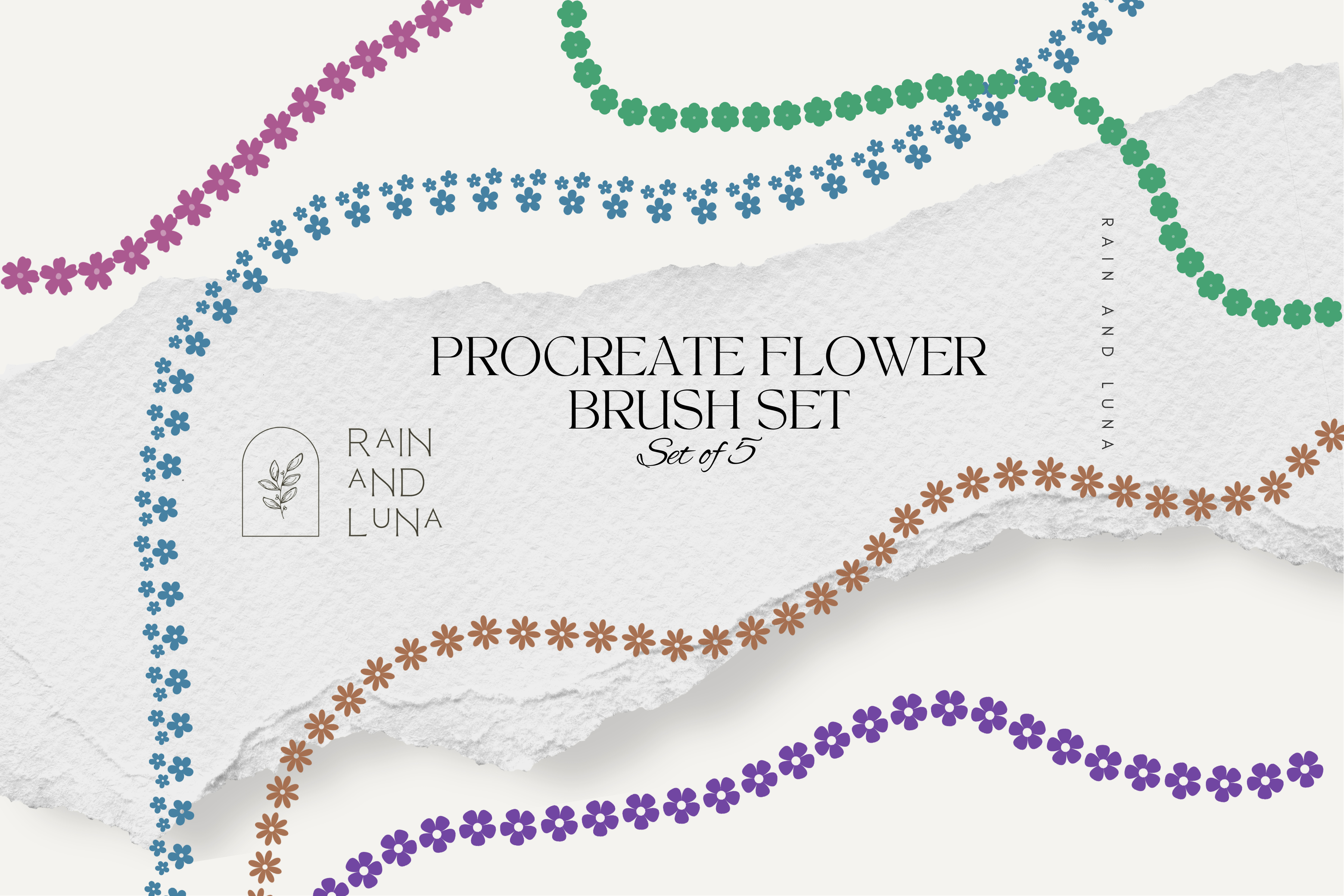 🌸 Procreate Flower Brush Graphic by Rain and Luna · Creative Fabrica