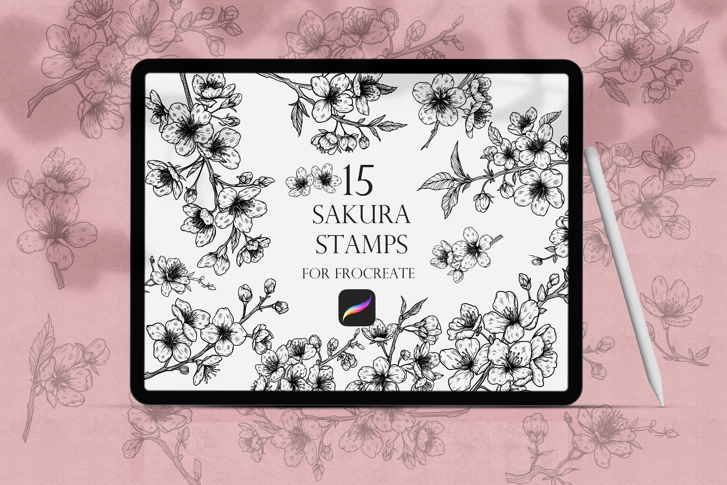 Sakura Procreate Stamps