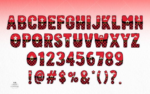 Santa Plaid Army Font font preview - 2