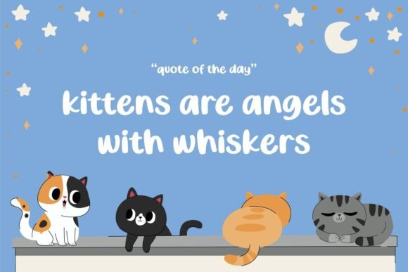 Silly Cats Font PNG with transparent background - Preview 1