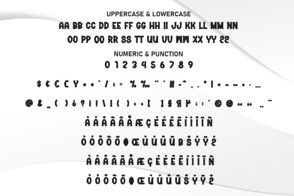 Simple Heavy Font PNG with transparent background - Preview 6