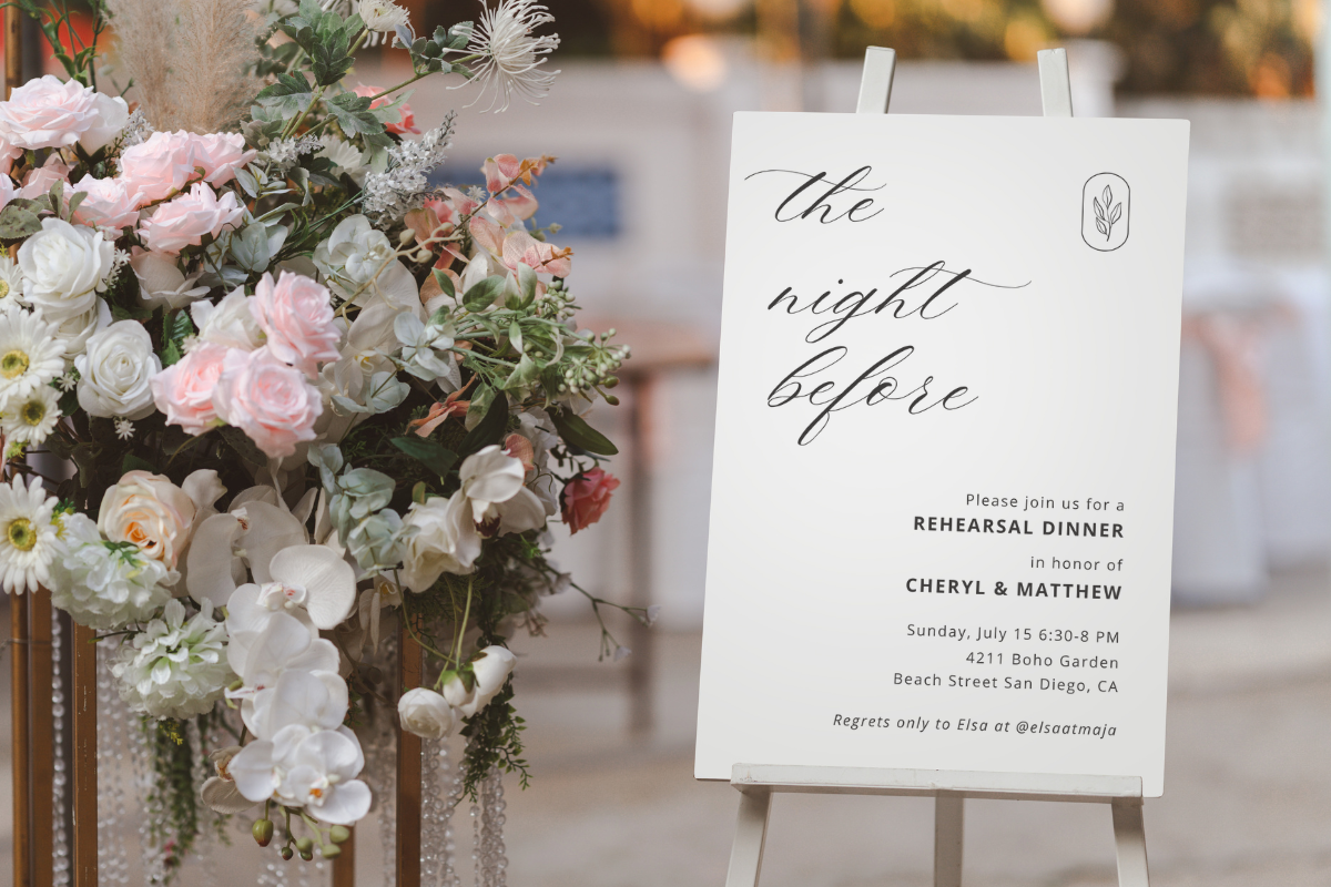 The Night Before Welcome Sign