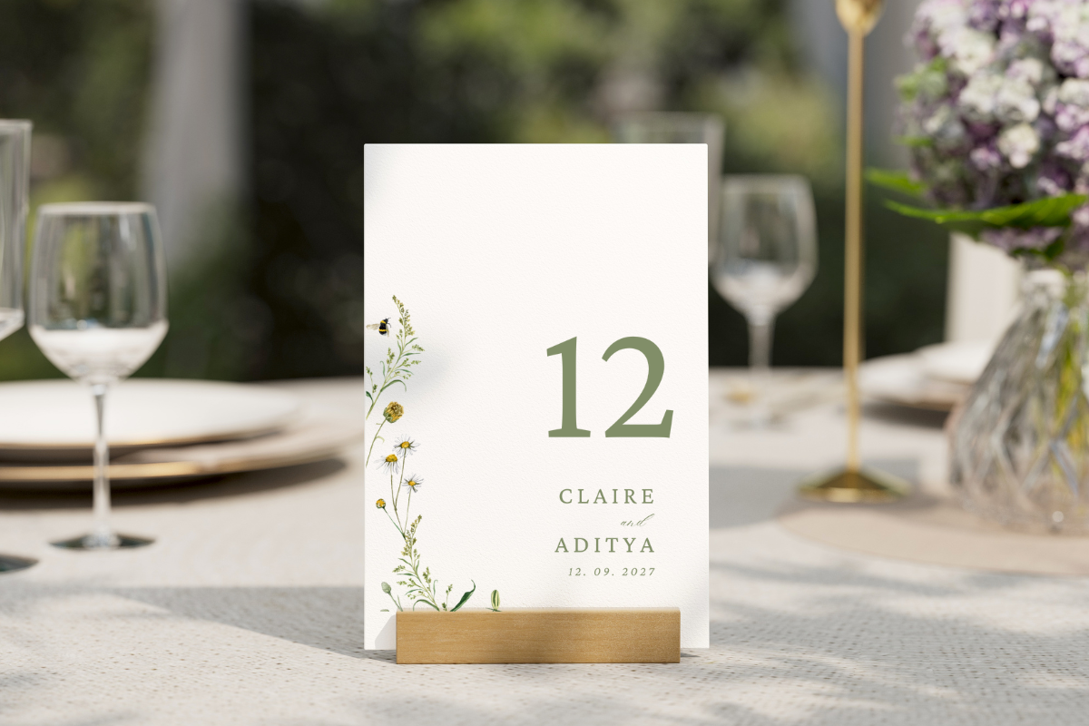 Wedding Reception Table Numbers