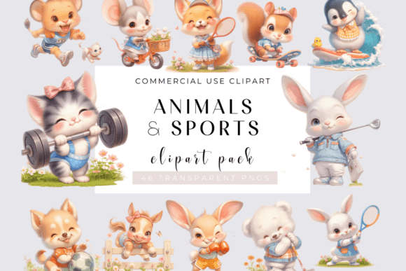 41 Watercolor Circus Animals Clipart Graphic by Studio Glam · Creative ...