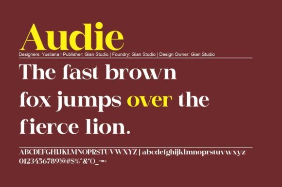 Audie Font - Preview 1