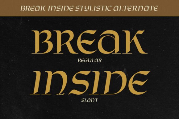 Break Inside Font - Preview 1
