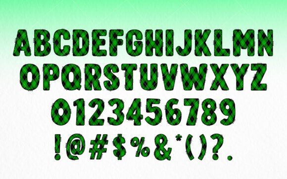 Buffalo Plaid Bundle Font PNG with transparent background - Preview 2