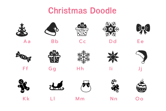 Christmas Doodle Font - Preview 4
