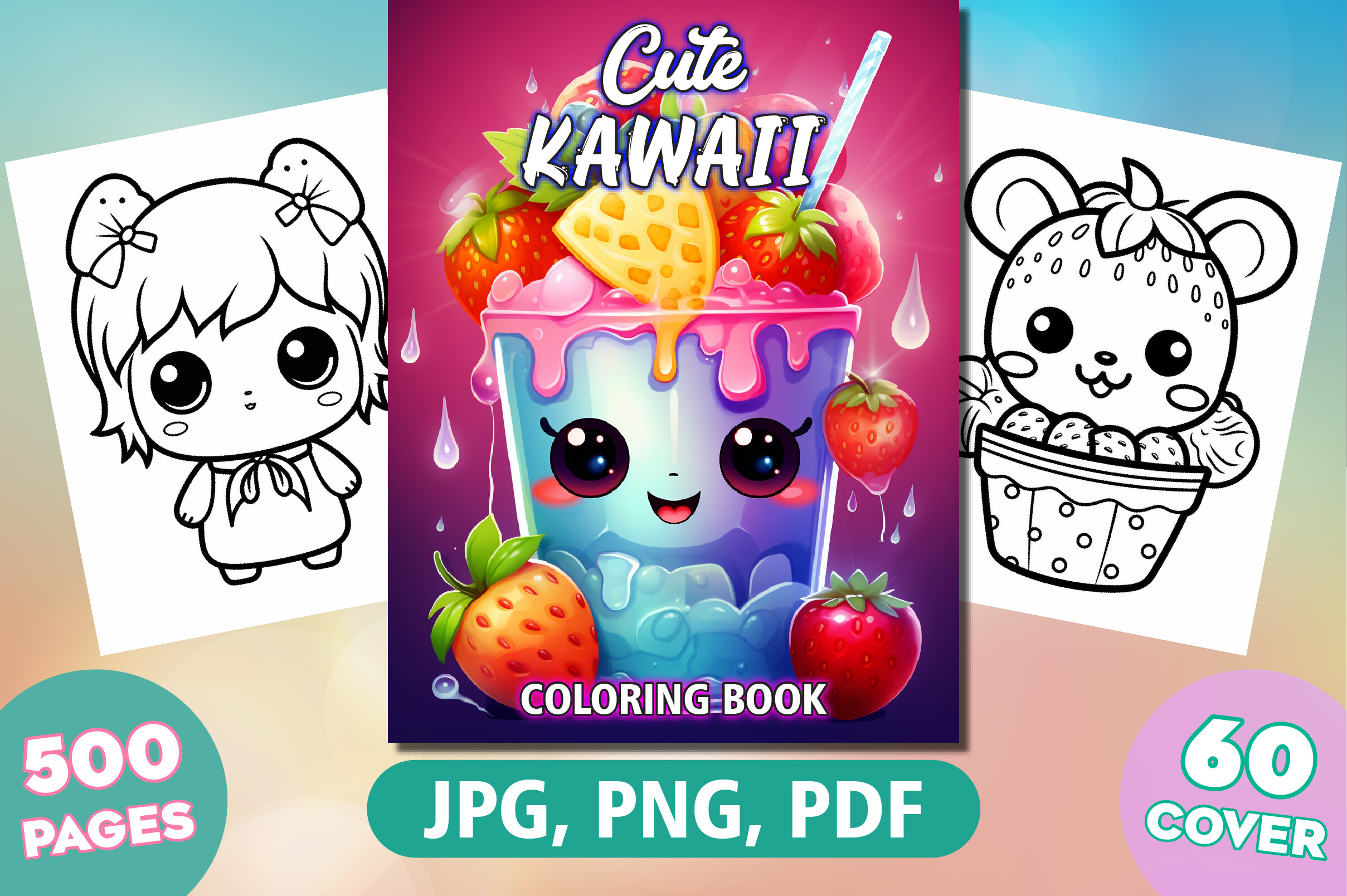 Cute Kawaii Coloring Pages for Kids KDP Graphic by FuN ArT · Creative ...