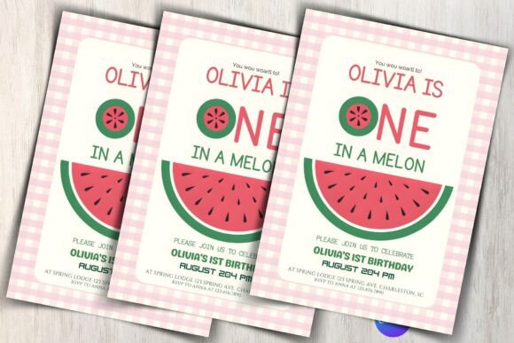 Editable Watermelon Birthday Invite Temp